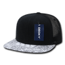 Decky 6 Panel High Profile Structured Bandanna Bill Trucker | Decky 1083 Black/White OSFM