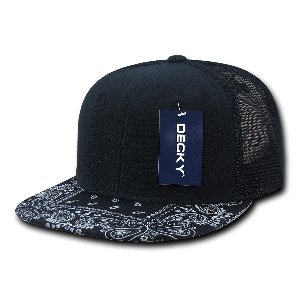 Decky 6 Panel High Profile Structured Bandanna Bill Trucker | Decky 1083 Navy/Navy OSFM