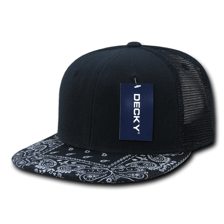 Decky 6 Panel High Profile Structured Bandanna Bill Trucker | Decky 1083 Navy/Navy OSFM