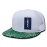 Decky 6 Panel High Profile Structured Bandanna Bill Trucker | Decky 1083 White/Kelly OSFM