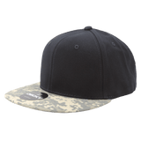 Decky 6 Panel High Profile Structured Camo Snapback | Decky 1047 ACU/Black/Black OSFM