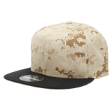Decky 6 Panel High Profile Structured Camo Snapback | Decky 1047 Black/Des/Des OSFM
