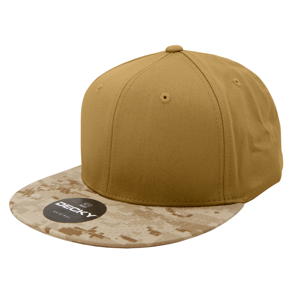 Decky 6 Panel High Profile Structured Camo Snapback | Decky 1047 Des/Coyote/Coyote OSFM