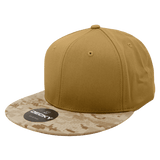 Decky 6 Panel High Profile Structured Camo Snapback | Decky 1047 Des/Coyote/Coyote OSFM