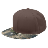 Decky 6 Panel High Profile Structured Camo Snapback | Decky 1047 Greybark/Brown/Brown OSFM
