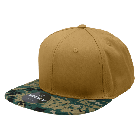 Decky 6 Panel High Profile Structured Camo Snapback | Decky 1047 MCU/Coyote/Coyote OSFM