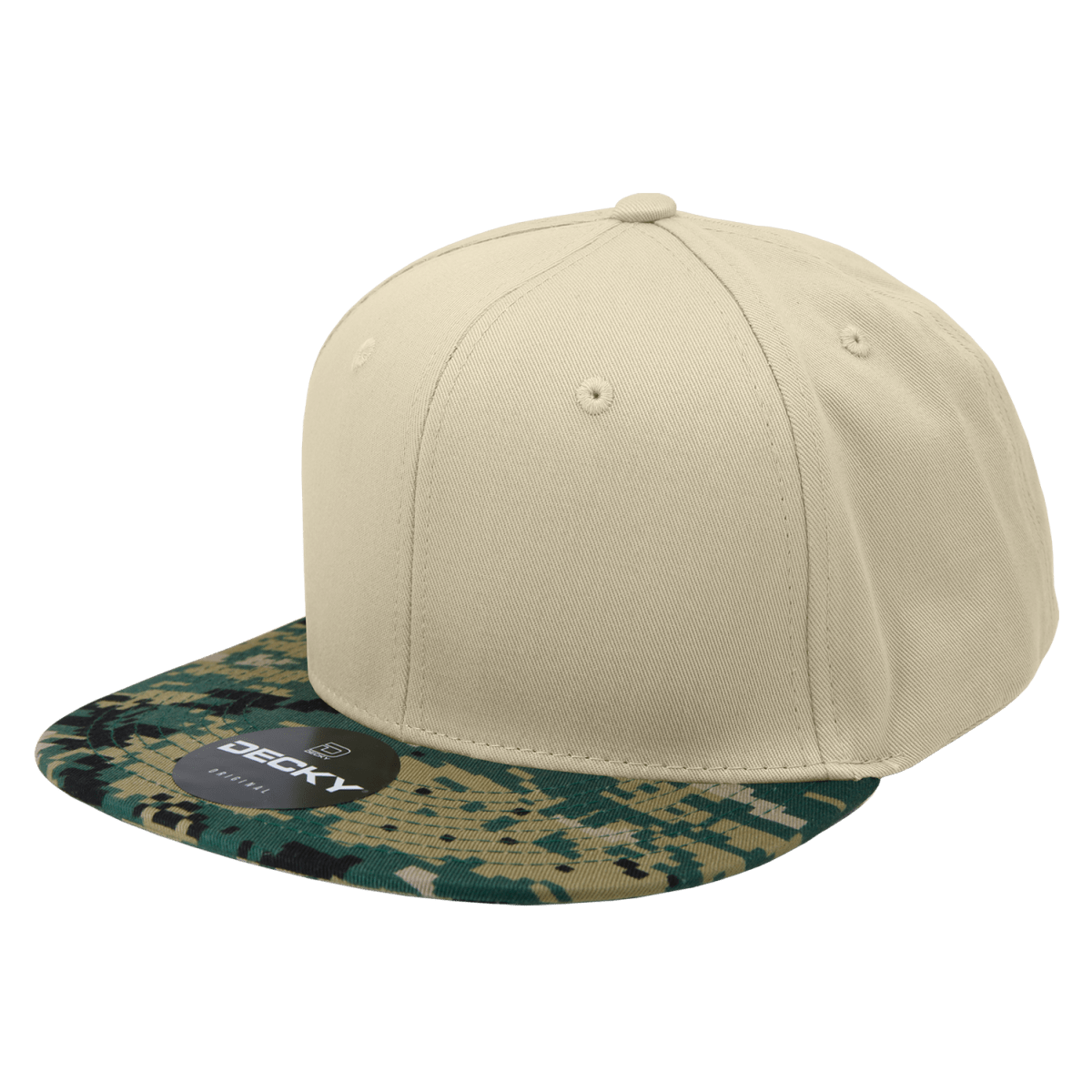 Decky 6 Panel High Profile Structured Camo Snapback | Decky 1047 MCU/Khaki/Khaki OSFM