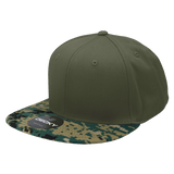 Decky 6 Panel High Profile Structured Camo Snapback | Decky 1047 MCU/Olive/Olive OSFM