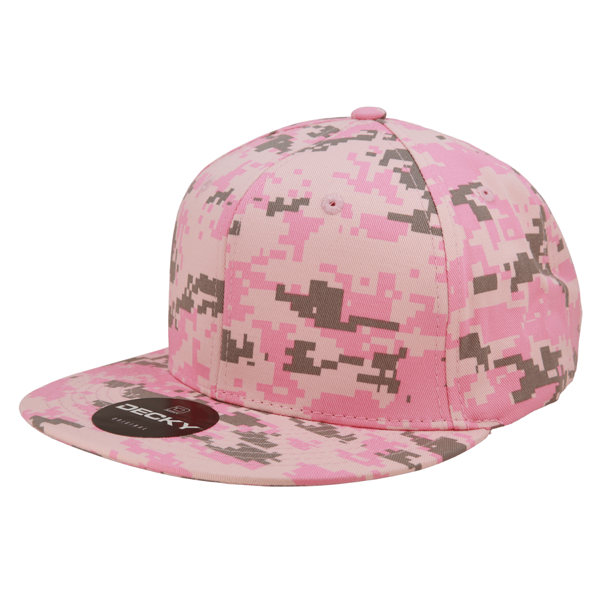 Decky 6 Panel High Profile Structured Camo Snapback | Decky 1047 Pink Digital OSFM