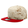 Decky 6 Panel High Profile Structured Camo Snapback | Decky 1047 Red/Des/Des OSFM