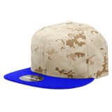 Decky 6 Panel High Profile Structured Camo Snapback | Decky 1047 Royal/Des/Des OSFM