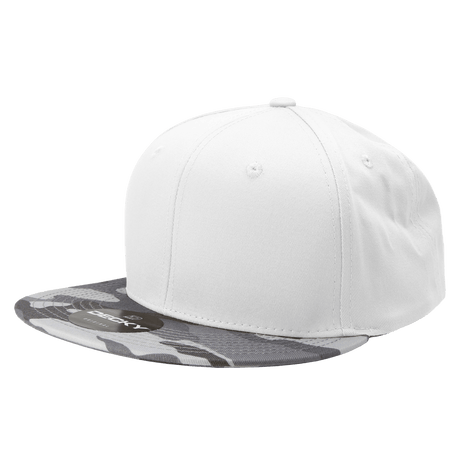 Decky 6 Panel High Profile Structured Camo Snapback | Decky 1047 URB/White/White OSFM