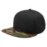 Decky 6 Panel High Profile Structured Camo Snapback | Decky 1047 Woodland/Black/Black OSFM