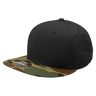 Decky 6 Panel High Profile Structured Camo Snapback | Decky 1047 Woodland/Black/Black OSFM