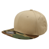 Decky 6 Panel High Profile Structured Camo Snapback | Decky 1047 Woodland/Khaki/Khaki OSFM