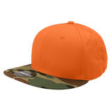 Decky 6 Panel High Profile Structured Camo Snapback | Decky 1047 Woodland/Orange/Orange OSFM