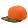 Decky 6 Panel High Profile Structured Camo Snapback | Decky 1047 Woodland/Orange/Orange OSFM