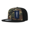 Decky 6 Panel High Profile Structured Camo Snapback | Decky 1049 Black/Woodland/Black OSFM