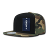 Decky 6 Panel High Profile Structured Camo Snapback | Decky 1049 Woodland/black/Woodland OSFM