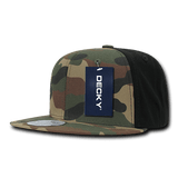 Decky 6 Panel High Profile Structured Camo Snapback | Decky 1049 Woodland/Woodland/Black OSFM
