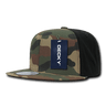 Decky 6 Panel High Profile Structured Camo Snapback | Decky 1049 Woodland/Woodland/Black OSFM
