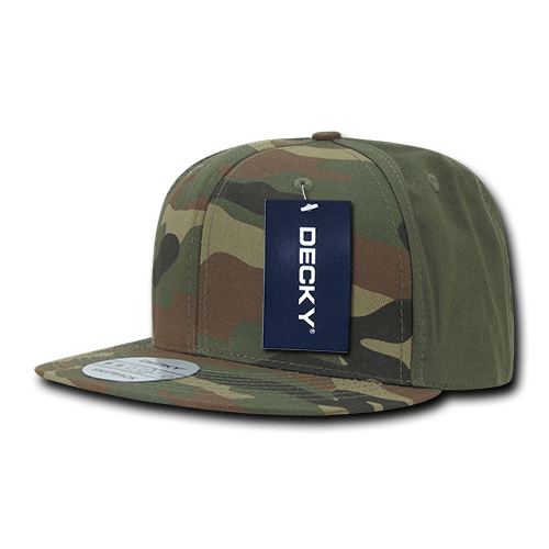 Decky 6 Panel High Profile Structured Camo Snapback | Decky 1049 Woodland/Woodland/Olive OSFM