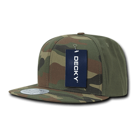 Decky 6 Panel High Profile Structured Camo Snapback | Decky 1049 Woodland/Woodland/Olive OSFM