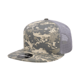 Decky 6 Panel High Profile Structured Camo Trucker | Decky 1055 ACU/ACU/GRY OSFM