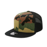 Decky 6 Panel High Profile Structured Camo Trucker | Decky 1055 Black/Woodland/Black OSFM
