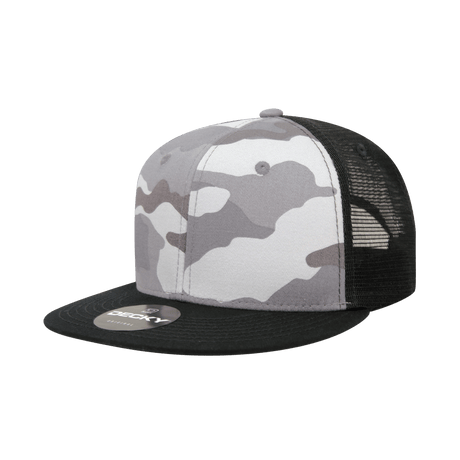 Decky 6 Panel High Profile Structured Camo Trucker | Decky 1055 BLK/URB/BLK OSFM