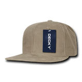 Decky 6 Panel High Profile Structured Corduroy Snapback | Decky 1076 Khaki OSFM