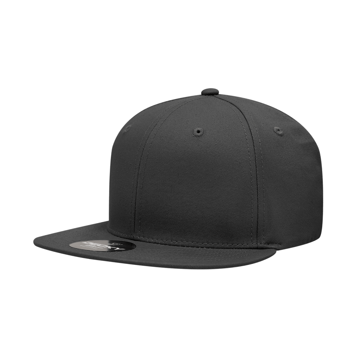 Decky 6 Panel High Profile Structured Cotton Blend Snapback | Decky 361 Black OSFM