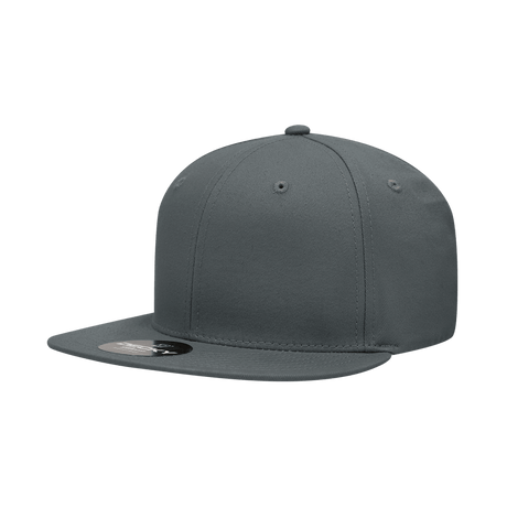 Decky 6 Panel High Profile Structured Cotton Blend Snapback | Decky 361 Charcoal OSFM