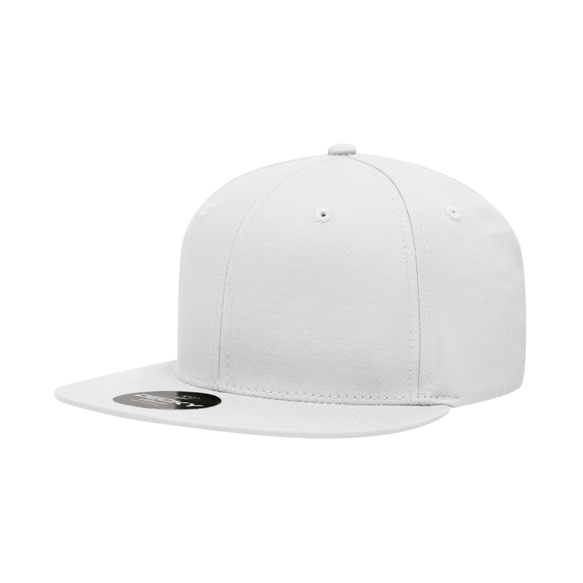 Decky 6 Panel High Profile Structured Cotton Blend Snapback | Decky 361 White OSFM