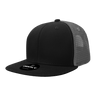 Decky 6 Panel High Profile Structured Cotton Blend Trucker | Decky 6033 Black/Charcoal Standard