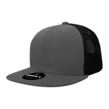 Decky 6 Panel High Profile Structured Cotton Blend Trucker | Decky 6033 Charcoal/Black Standard