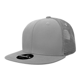 Decky 6 Panel High Profile Structured Cotton Blend Trucker | Decky 6033 Grey Standard