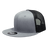 Decky 6 Panel High Profile Structured Cotton Blend Trucker | Decky 6033 Heather Grey/Black Standard