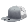 Decky 6 Panel High Profile Structured Cotton Blend Trucker | Decky 6033 Heather GreyWhite Standard