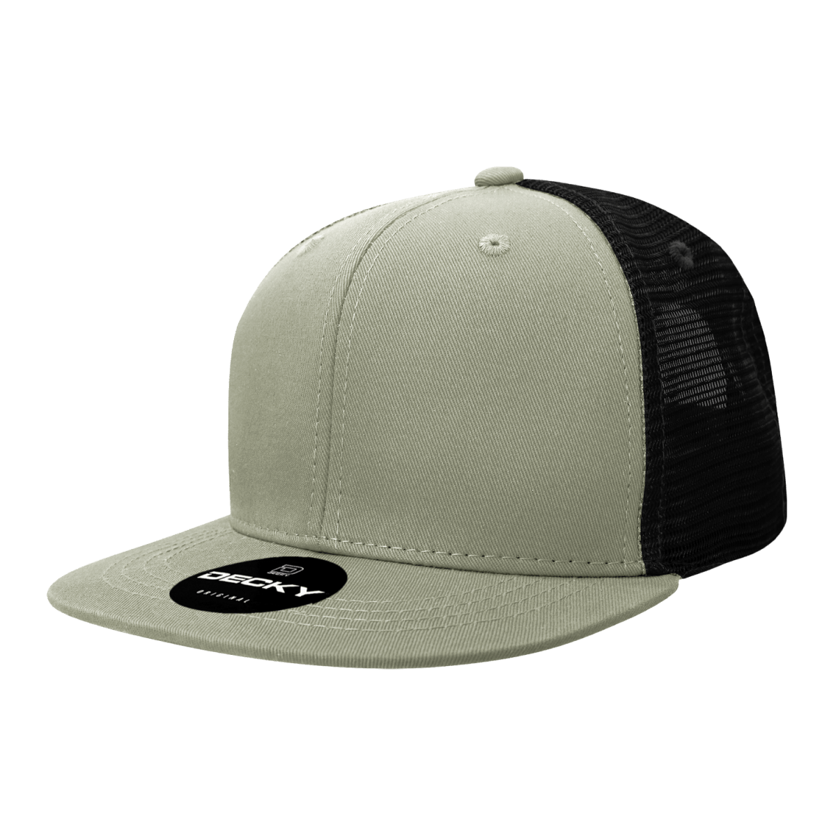 Decky 6 Panel High Profile Structured Cotton Blend Trucker | Decky 6033 Loden/Black Standard