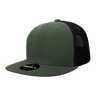 Decky 6 Panel High Profile Structured Cotton Blend Trucker | Decky 6033 Olive/Black Standard
