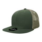 Decky 6 Panel High Profile Structured Cotton Blend Trucker | Decky 6033 Olive/Khaki Standard