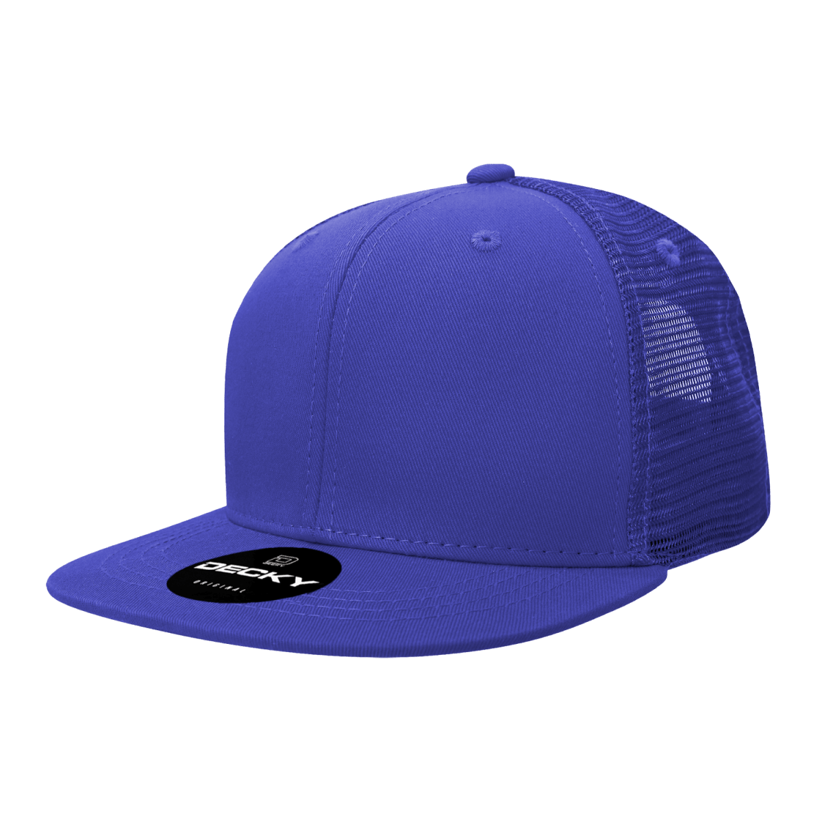 Decky 6 Panel High Profile Structured Cotton Blend Trucker | Decky 6033 Royal Standard