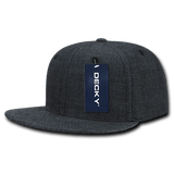Decky 6 Panel High Profile Structured Denim Snapback | Decky 1094 Black OSFM