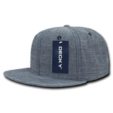 Decky 6 Panel High Profile Structured Denim Snapback | Decky 1094 Blue OSFM