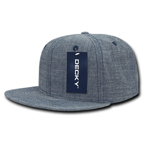 Decky 6 Panel High Profile Structured Denim Snapback | Decky 1094 Blue OSFM