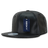 Decky 6 Panel High Profile Structured Faux Leather Snapback | Decky 1103 Black OSFM