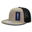 Decky 6 Panel High Profile Structured Jute Trucker | Decky 1138 Natural/Black OSFM