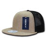 Decky 6 Panel High Profile Structured Jute Trucker | Decky 1138 Natural/Black OSFM