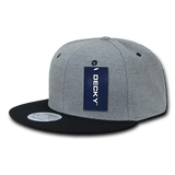 Decky 6 Panel High Profile Structured Melton Snapback | Decky 1087 Ash/Black OSFM